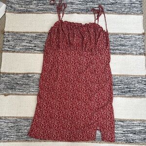 SHEIN Red Floral Mini Dress